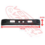 FRONT BUMPER - WIDE - W/REMOVEABLE FOG LAMP COVER - BLACK - ISUZU NKR/NPR 2009-