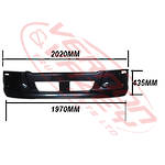 FRONT BUMPER - N/CAB - W/O FOG LAMP - DEEP - MITSUBISHI FIGHTER 2006- H/L IN CORNER PANEL