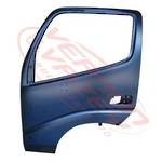 FRONT DOOR SHELL - L/H - W/MIRROR AND REFLECTOR, W/O LAMP HOLE - TOYOTA DYNA XZU320 2000-