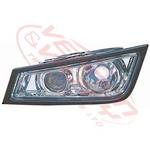 FOG LAMP - L/H - CHROME W/BLACK TRIM - W/HIGH BEAM - VOLVO FH/FM - 2008-