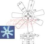 FAN BLADE - 7 BLADE - 480mm - HINO EH700