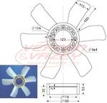 FAN BLADE - 6 BLADE - 520mm - HINO H06C