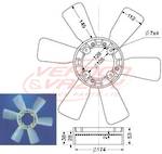 FAN BLADE - 6 BLADE - 480mm - HINO H07D