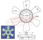 FAN BLADE - 6 BLADE - 640mm - ISUZU 10PC1/10PB1/10PE1