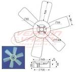 FAN BLADE - 6 BLADE - 480mm - ISUZU 6BD1 5.8L