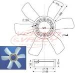 FAN BLADE - 6 BLADE - 520mm - ISUZU 6HH1