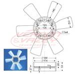 FAN BLADE - 6 BLADE - 480mm - ISUZU 6HH1N