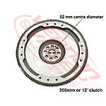 FLYWHEEL - W/RING - 300MM - 138 TEETH - 8 HOLE - D=52MM - ISUZU 4HF1