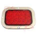 LED TRUCK LAMP - UNIVERSAL - RED - 12V - RECTANGULAR - BREAK AND STOP LIGHT