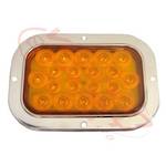 LED TRUCK LAMP - UNIVERSAL - AMBER - 24V - RECTANGULAR