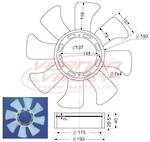 FAN BLADE - 8 BLADE - 430mm - MITSUBISHI 4M40