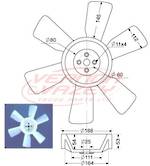 FAN BLADE - 6 BLADE - 480mm - MITSUBISHI 6D14/6D15