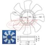 FAN BLADE - 8 BLADE - 430mm - MITSUBISHI 6D31