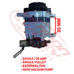 ALTERNATOR - 24V - 20 AMP - SINGLE PULLEY - MAZDA SL - WITH VACUUM PUMP