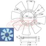 FAN BLADE - 8 BLADE - 420mm - MAZDA TF