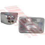 12V 2 PIN 75W 100x165mm RECTANGULAR - 2 PIN SMALL RECTANGULAR SEALED BEAM