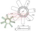 FAN BLADE - 7 BLADE - 410mm - TOYOTA 2L