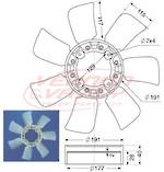 FAN BLADE - 7 BLADE - 430mm - TOYOTA 3L