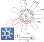 FAN BLADE - 7 BLADE - 410mm - TOYOTA 3L