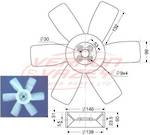 FAN BLADE - 6 BLADE - 410mm - TOYOTA BB20/BB30