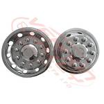 WHEEL COVER - STAINLESS - 4PCS SET - 10 STUD - 22.5" / 285.75X335 - UNIVERSAL - ALL MAKES/MODELS / 2FR+2RR