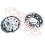 WHEEL COVER - STAINLESS - 4PCS SET - 10 STUD - 22.5" / 285.75X335 - UNIVERSAL - ALL MAKES/MODELS / 2FR+2RR